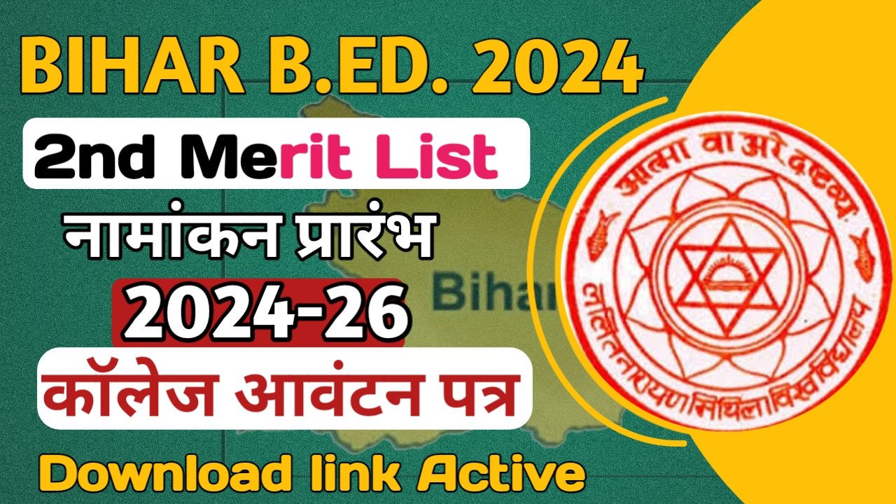 LMNU B ED 2nd Merit List 2024