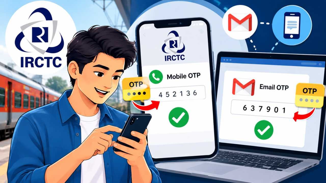 IRCTC Registration में Mobile और Email OTP Verification कैसे करें