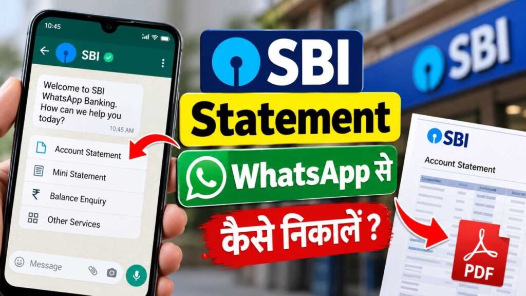 SBI Statement Kaise Nikale WhatsApp Se 2026: बैंक स्टेटमेंट PDF डाउनलोड करने का तरीका