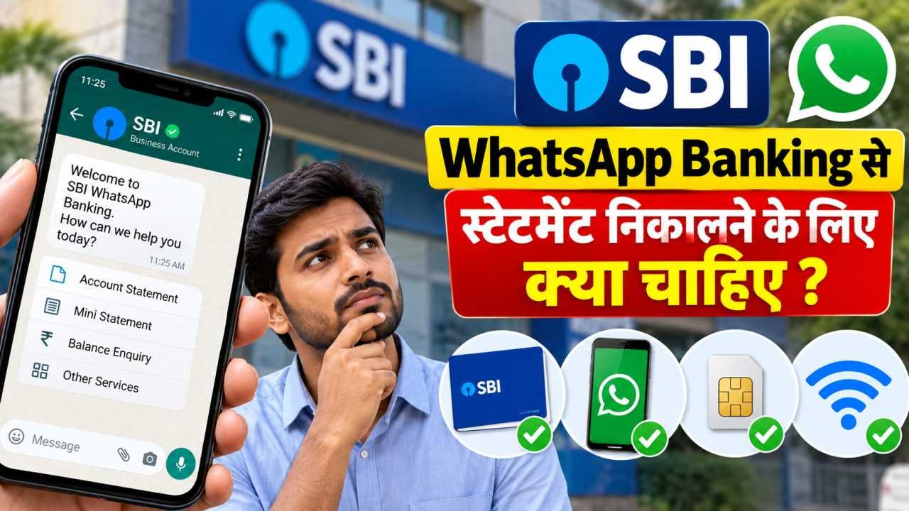 SBI WhatsApp Banking से स्टेटमेंट निकालने के लिए क्या चाहिए